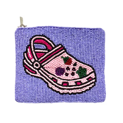 Crocs Beaded Coin Purse: Preppy Small Wallet