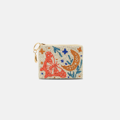 Mariposa Monarch Butterfly Beaded Coin-Pouch