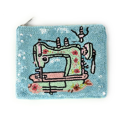 Sewing Machine Beaded Pouch