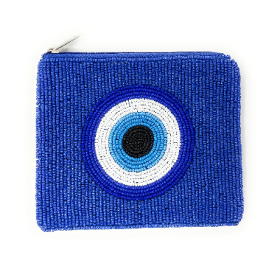 Evil Eye Beaded Pouch