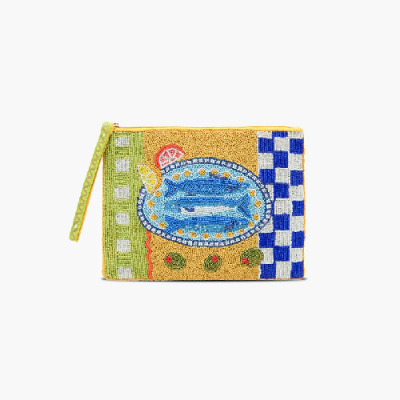 Mediterranean Sardine Wristlet Clutch