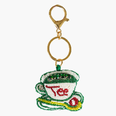 Golf Tee Time Hand-Beaded Boho Bag Charm